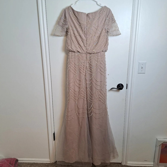 NEW Merry's Blush Pink Formal Sequin Sparkle Evening Gown Long Maxi Dress Sz 6 - Picture 4 of 8